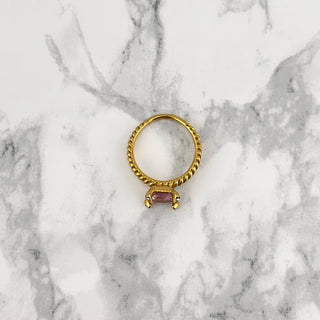 Roze diamanten ring