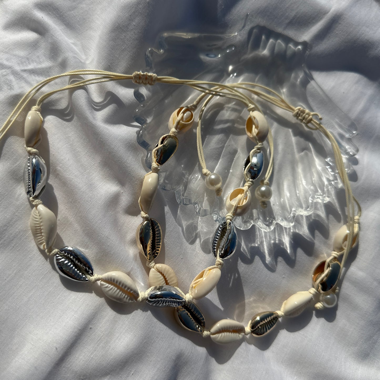 Golden shell necklace